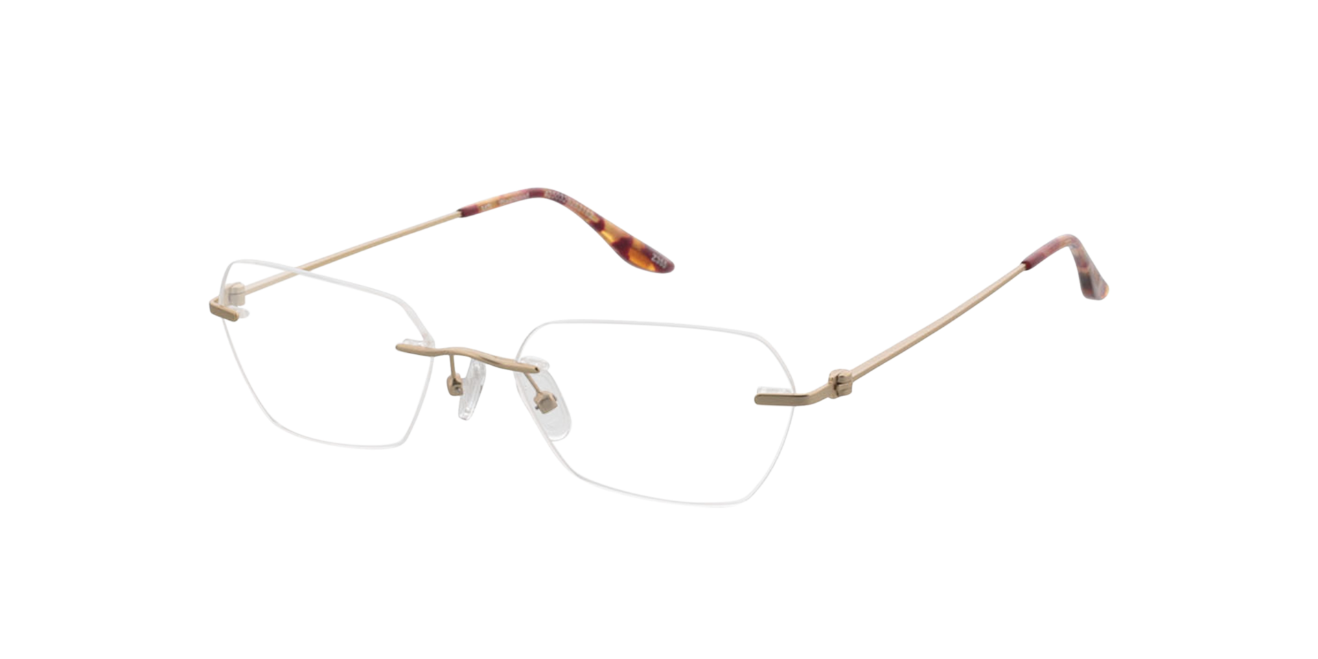 Westwood Matgoud MetaalEyeglass Frames van B24, Hoekweergave