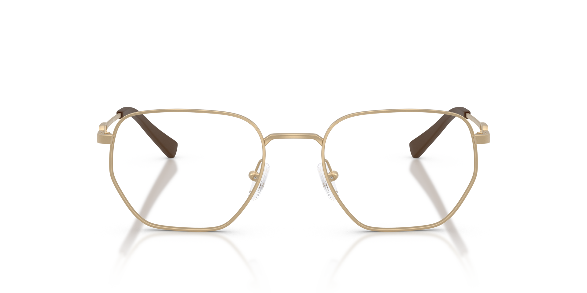 AX1074 Mat lichtgoud MetaalEyeglass Frames van B24, Vooraanzicht