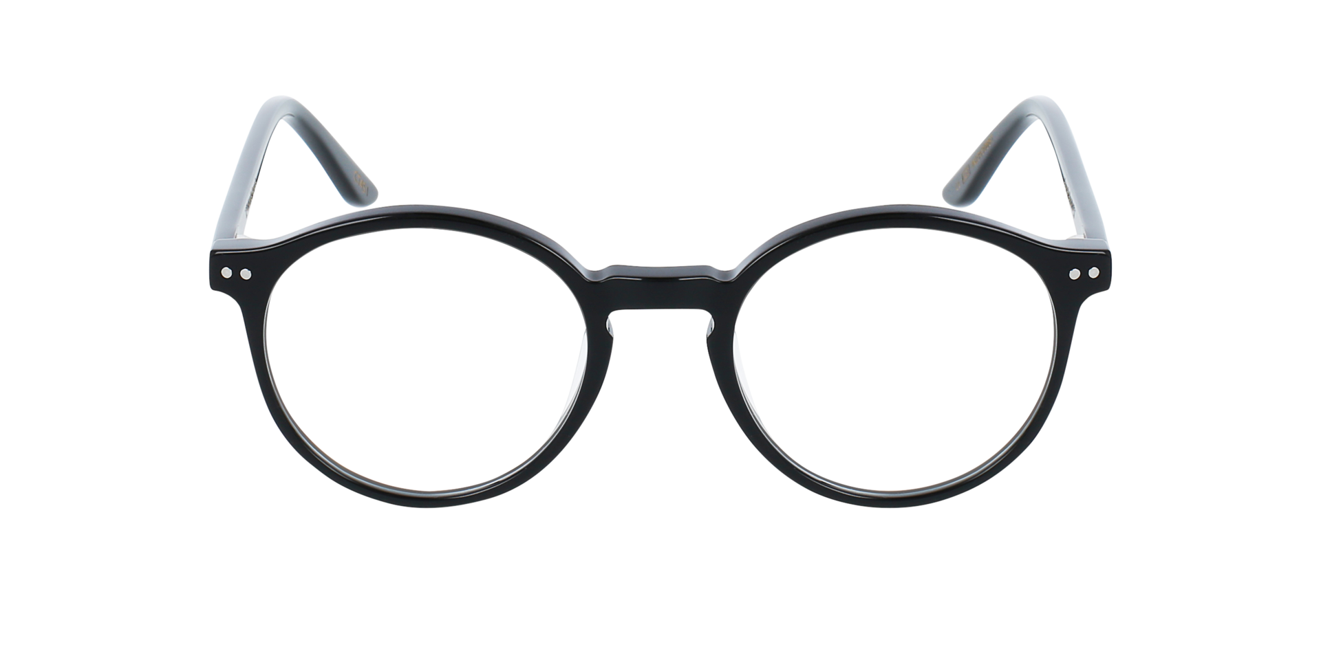 Bennett Jet Black AcetatEyeglass Frames von B24, Vorderansicht