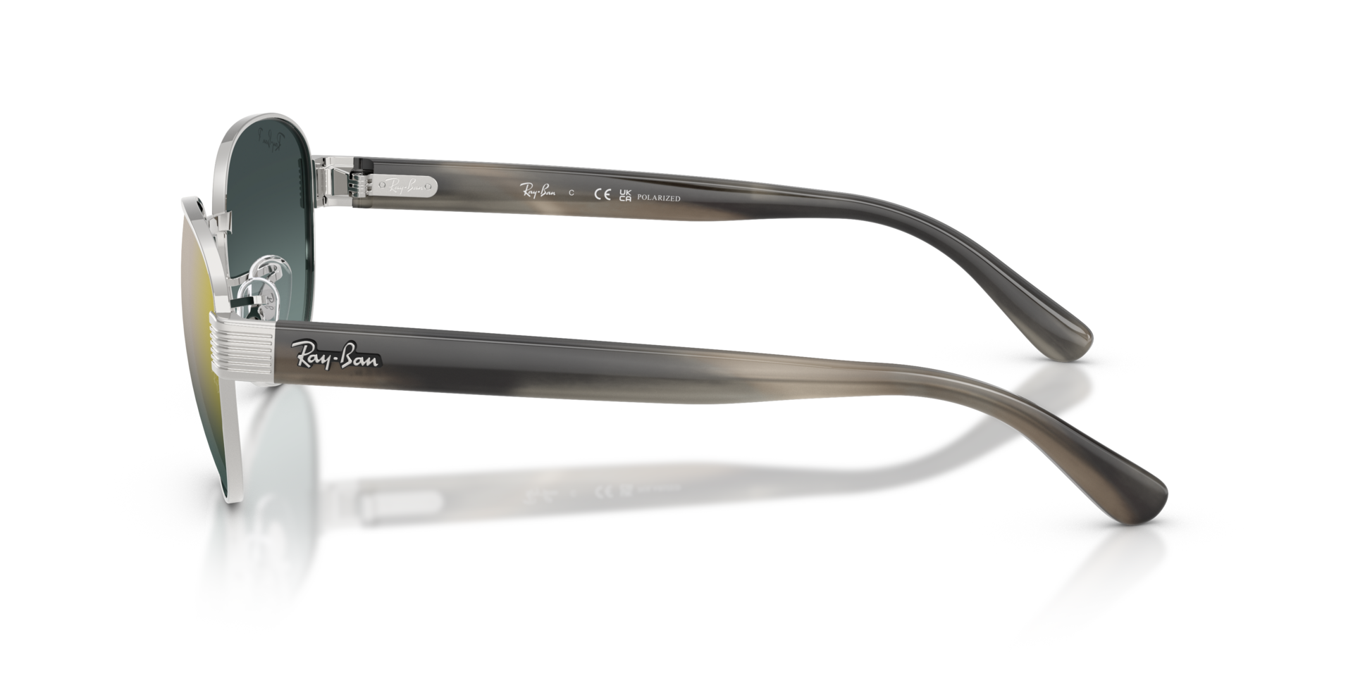 RB3766CH Zilver MetaalSunglass Frames van B24, Zijaanzicht
