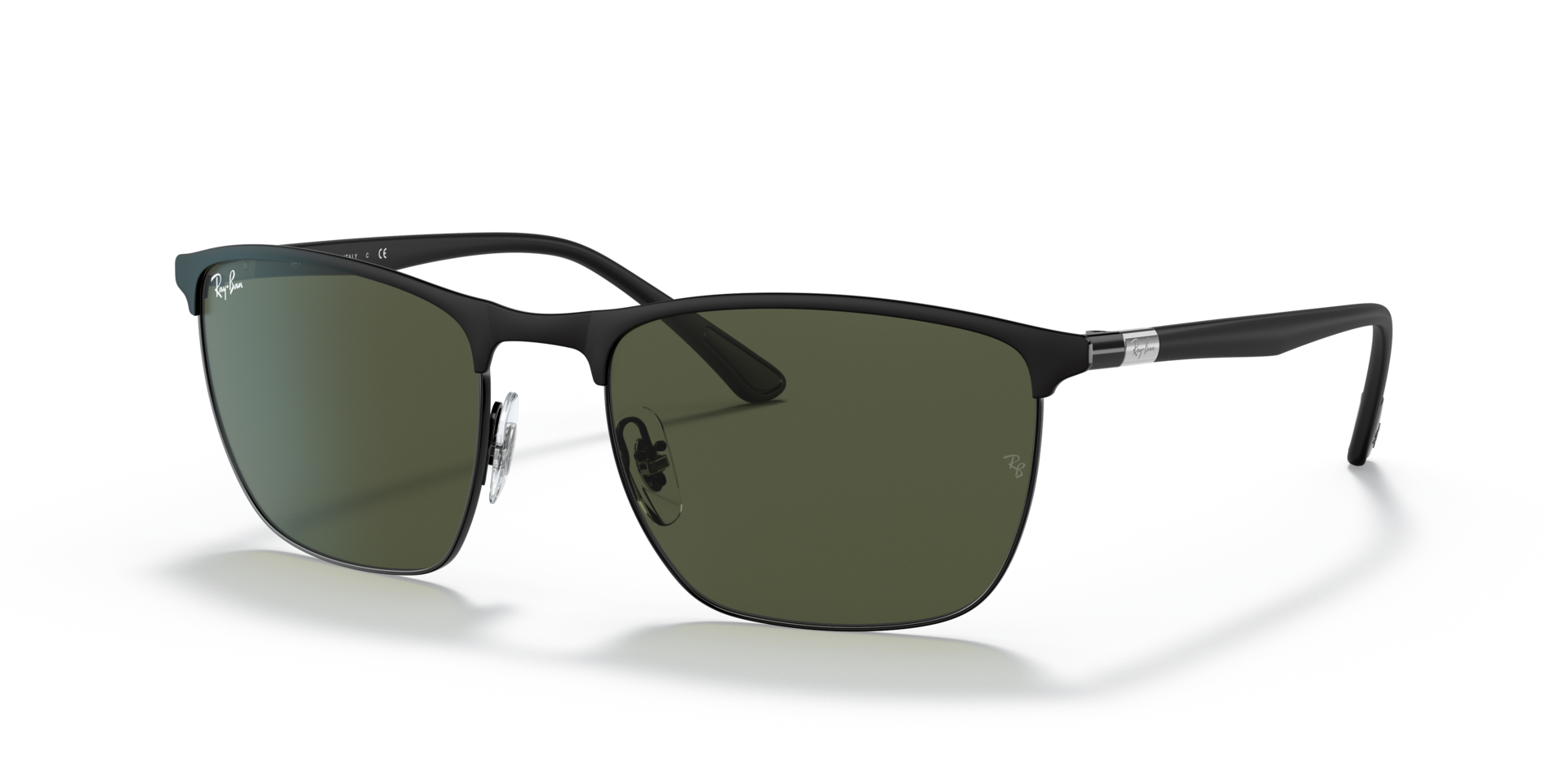 RB3686 Schwarz MetallSunglass Frames von B24, Dreiviertelansicht