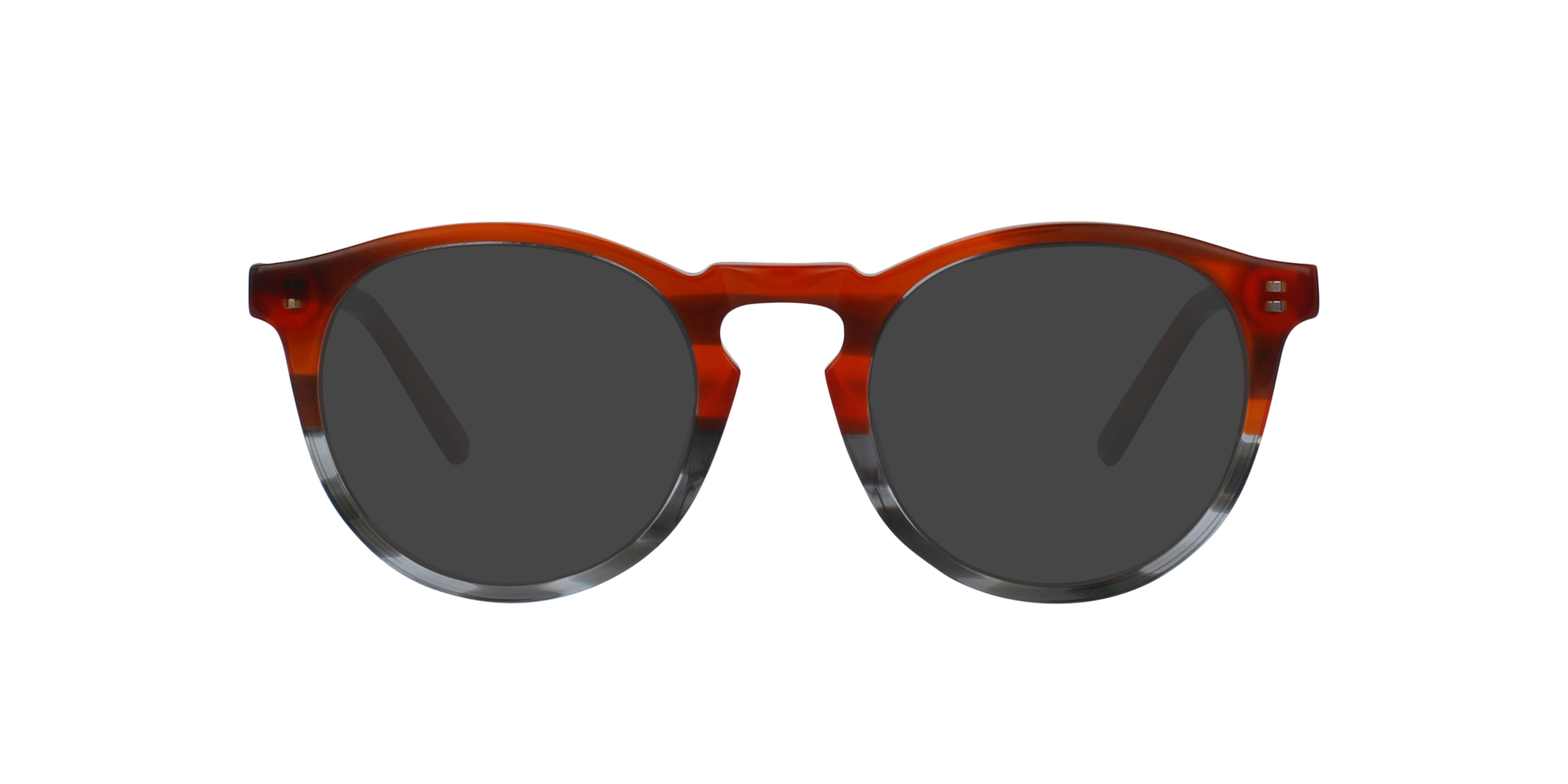 Sam Maroon Fades Havana AcetaatSunglass Frames van B24, met getinte lenzen
