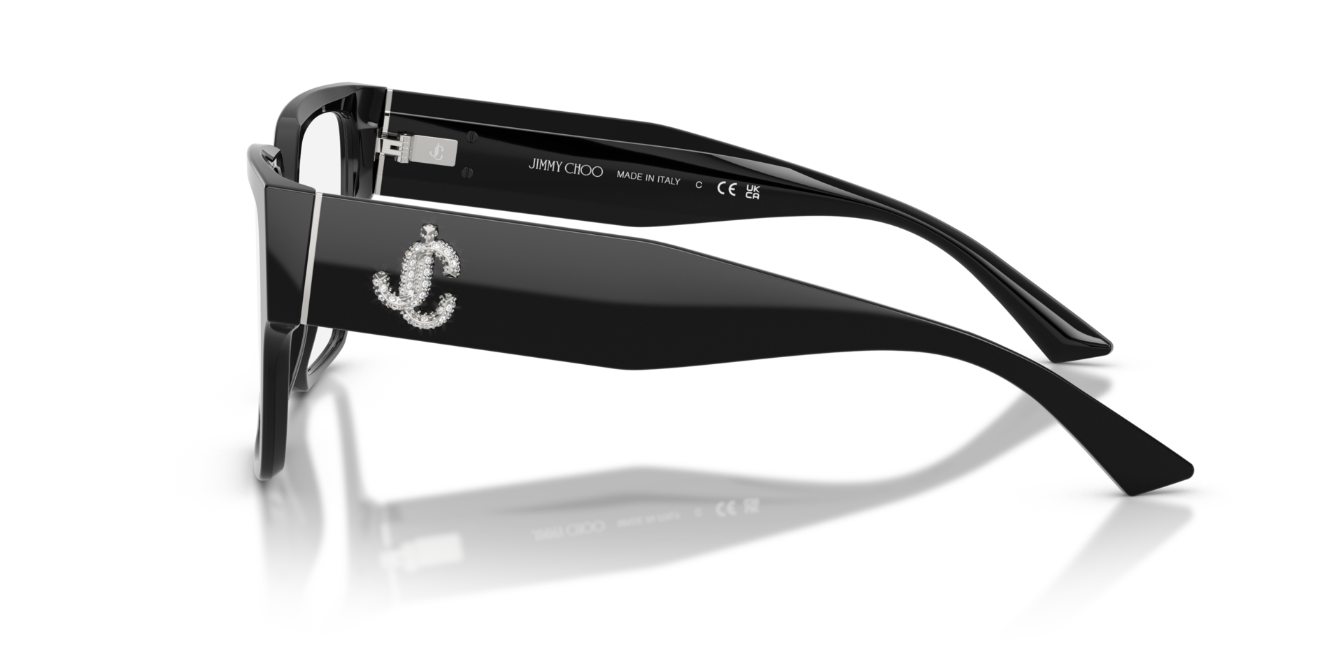 JC3032B Schwarz AcetatEyeglass Frames von B24, Seitenansicht