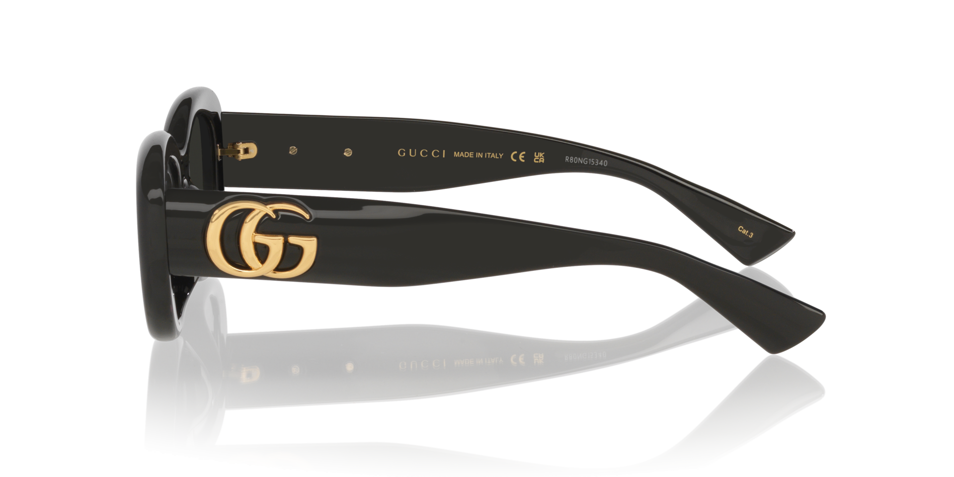 GG1829SK Schwarz KunststoffSunglass Frames von B24, Seitenansicht