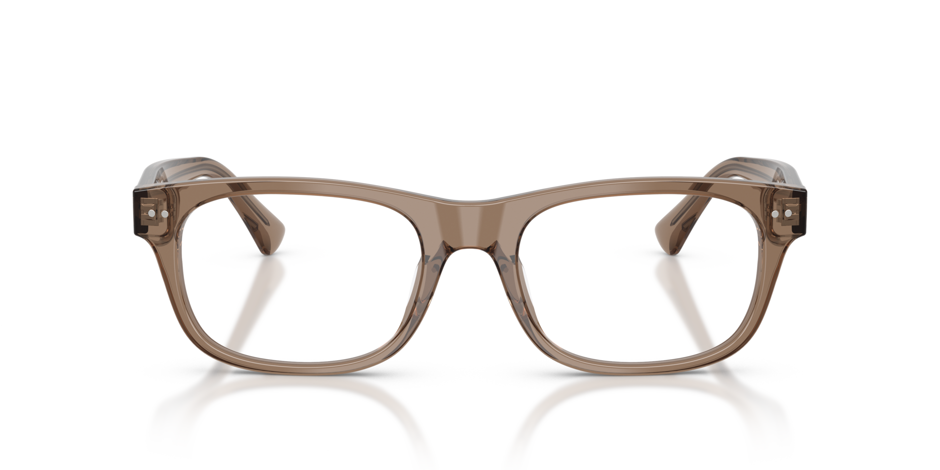 PH2317U Shiny Transparent Brown Taupe AcetatEyeglass Frames von B24, Vorderansicht