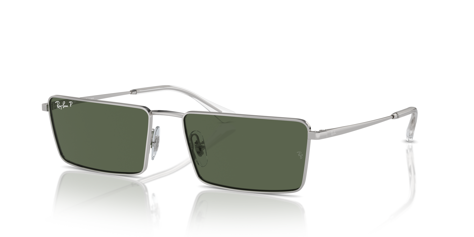 RB3741 Silber MetallSunglass Frames von B24, Dreiviertelansicht