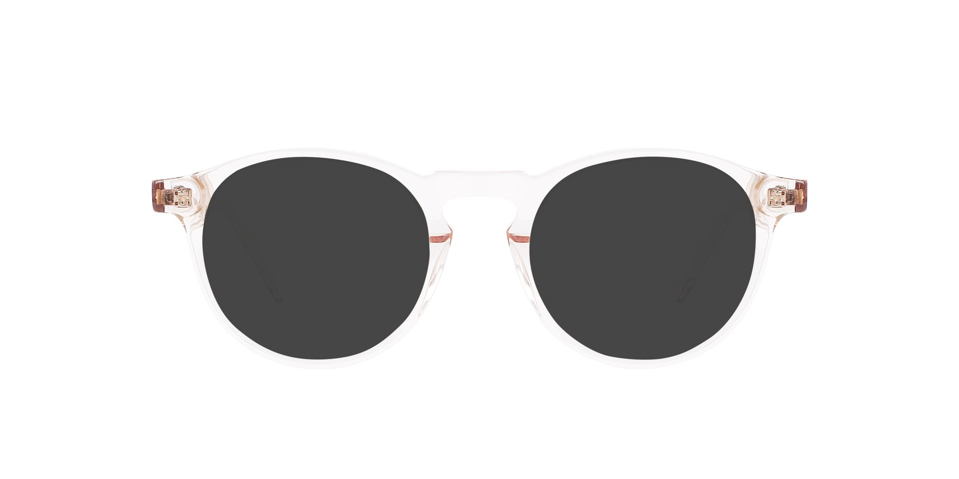 Sam Crystal Peach AcetaatEyeglass Frames van B24, met getinte lenzen