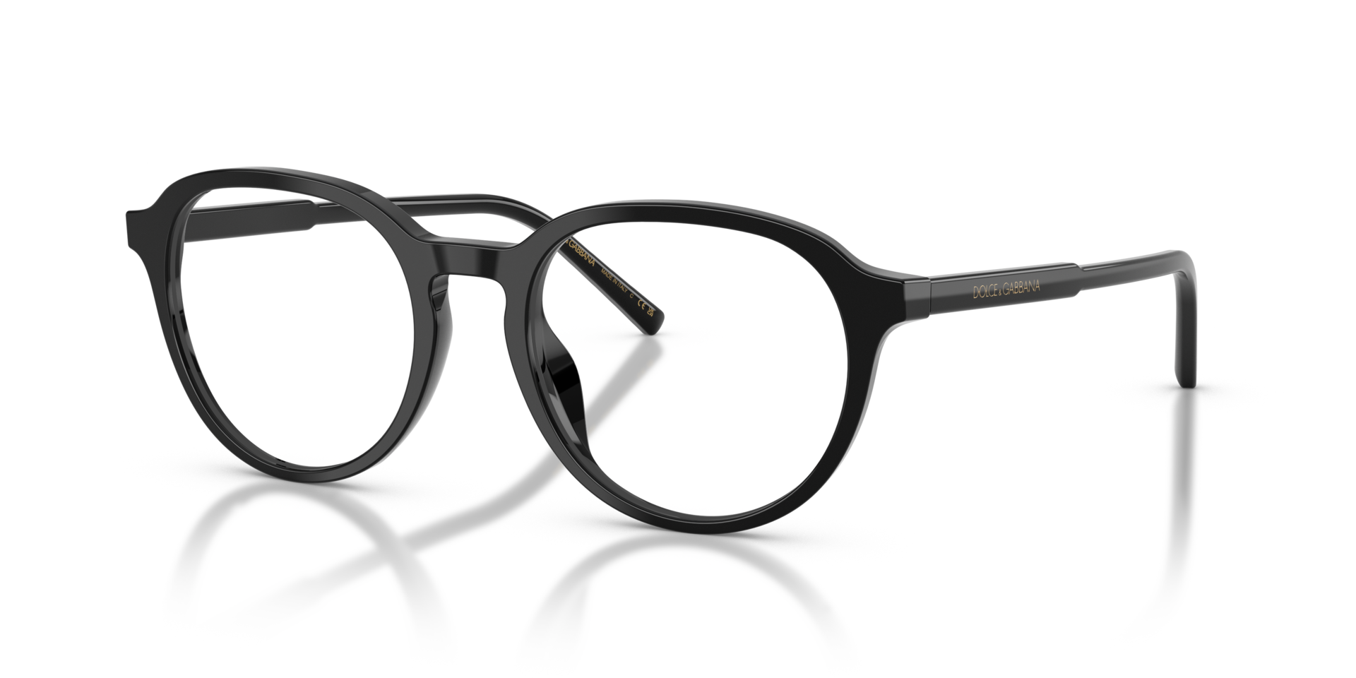 DG3444 Zwart AcetaatEyeglass Frames van B24, Hoekweergave