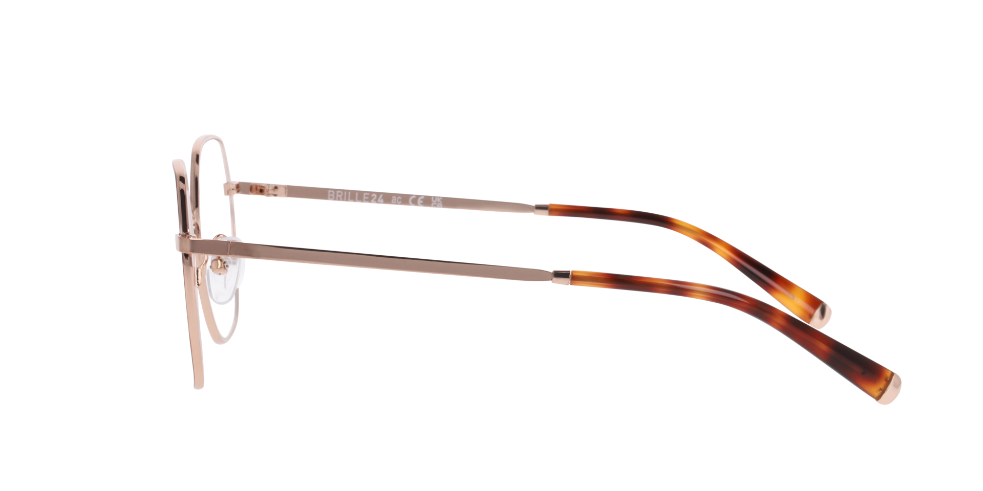 Honolulu Burgundy & Rose Gold MetallEyeglass Frames von B24, Seitenansicht