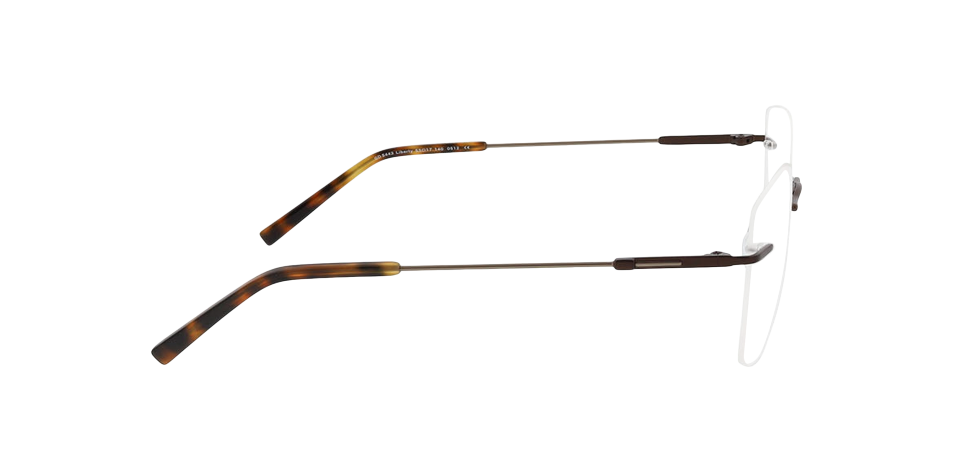 Liberty Brown  &  Havana MetallEyeglass Frames von B24, Seitenansicht