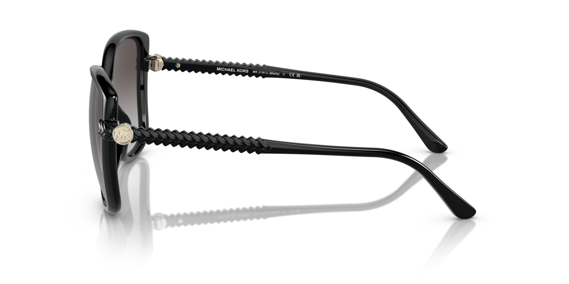 MK2181U Schwarz KunststoffSunglass Frames von B24, Seitenansicht