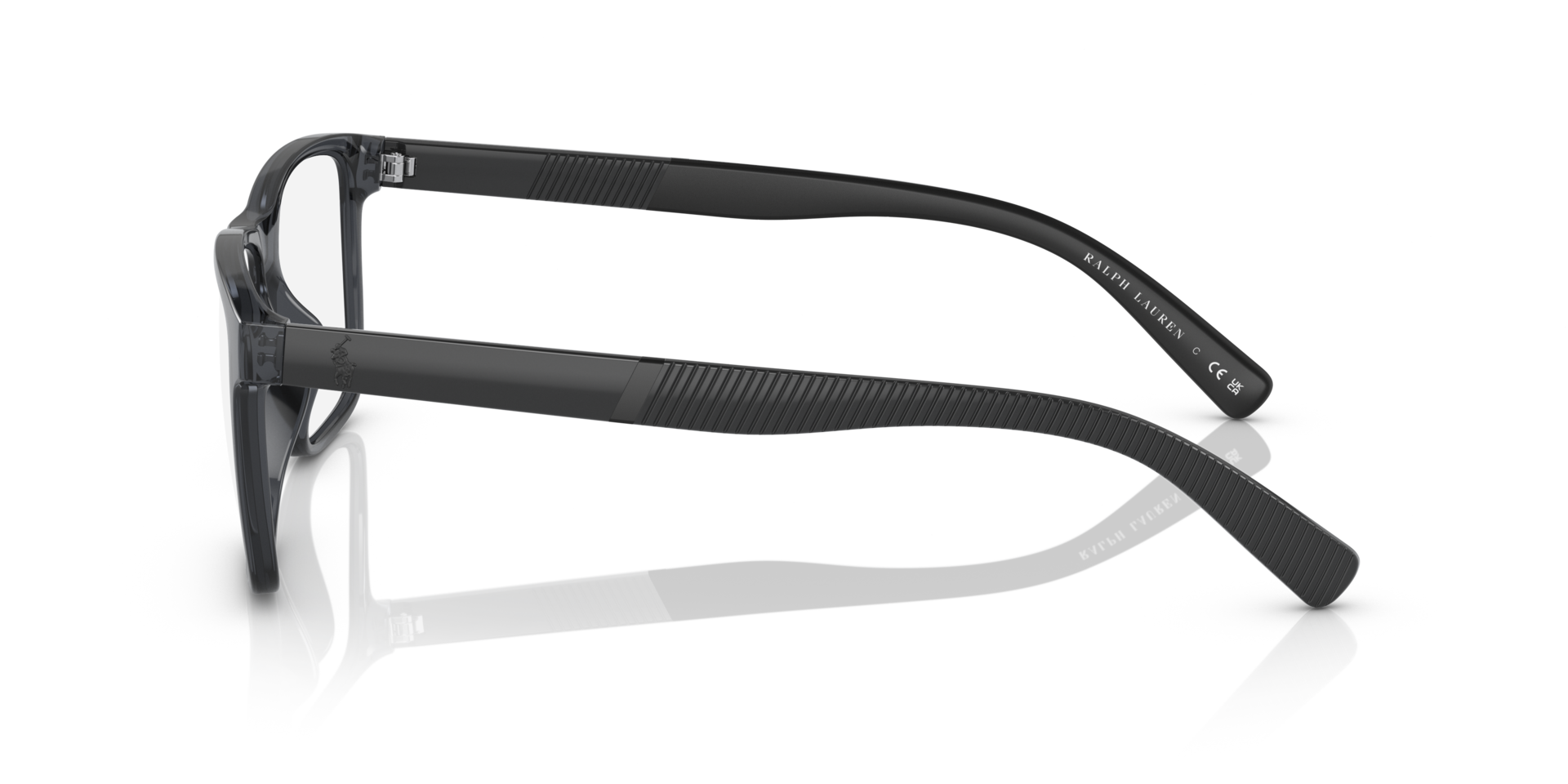 PH2257U Glanzend Transparant Grijs KunststofEyeglass Frames van B24, Zijaanzicht