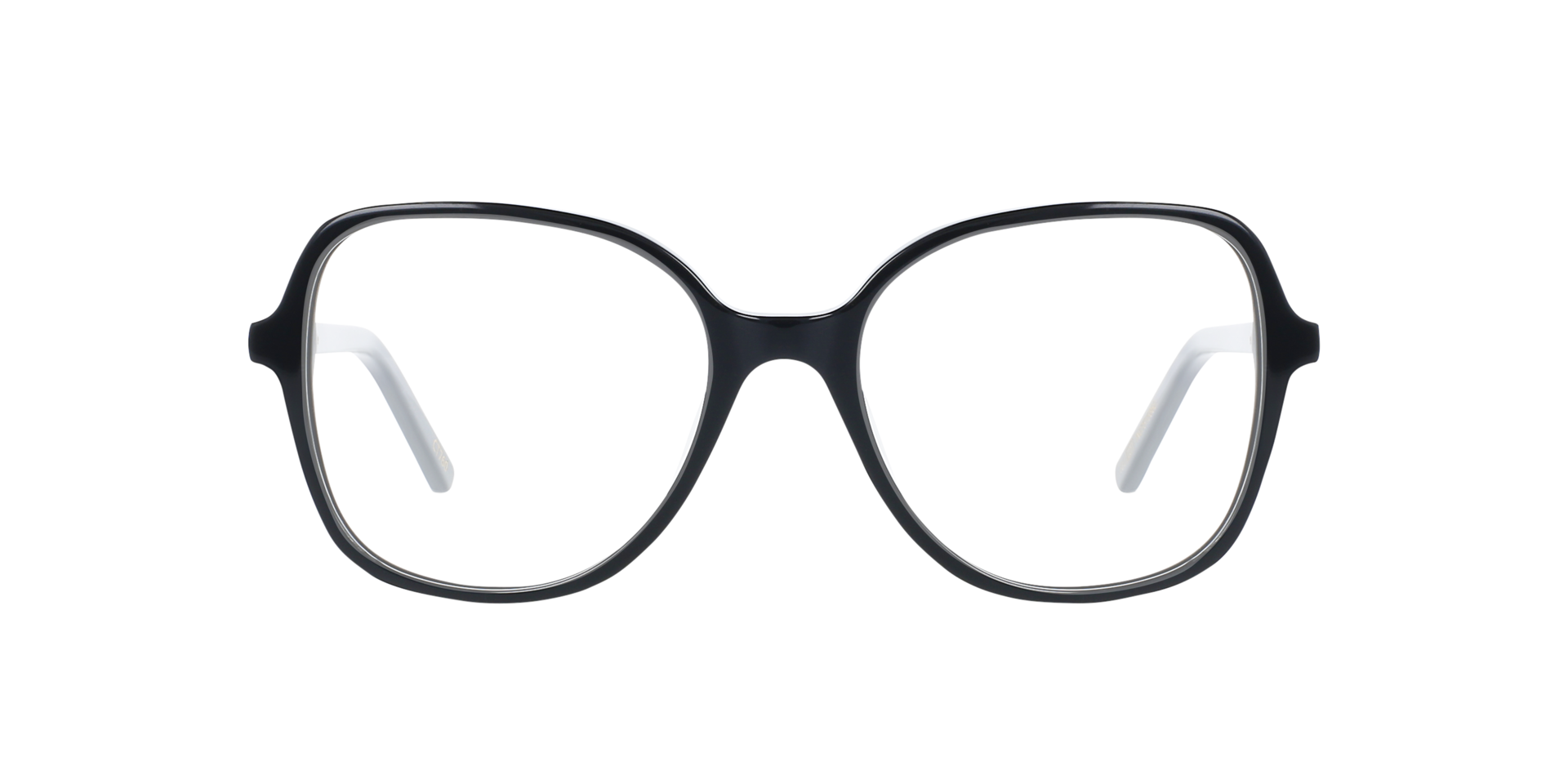 Darya Jet Black AcetatEyeglass Frames von B24, Vorderansicht